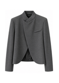 Carica l'immagine nel visualizzatore della galleria, Blazer grigio asimmetrico - PHILIALOFT