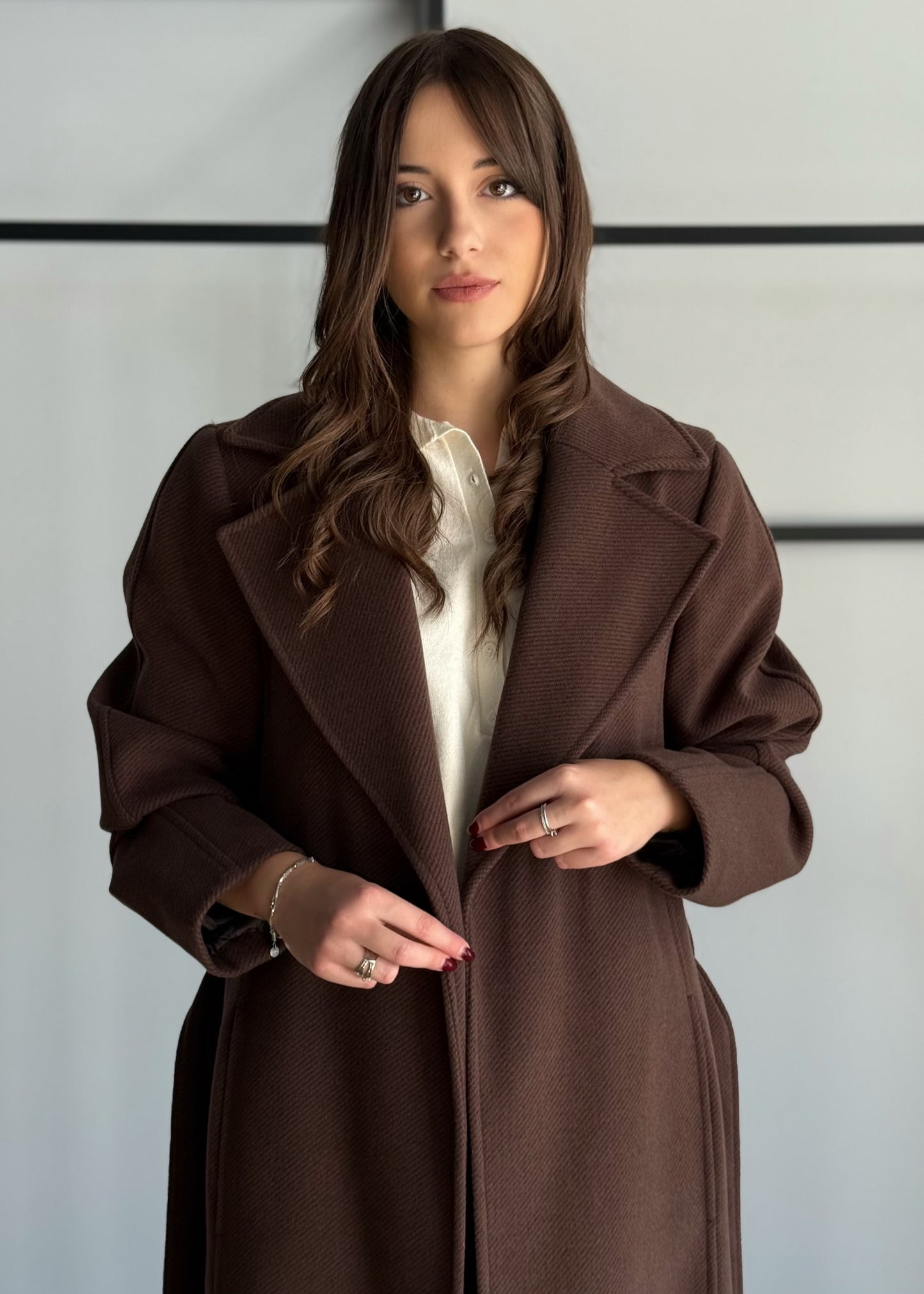Cappotto lungo con cintura -ZAHJR