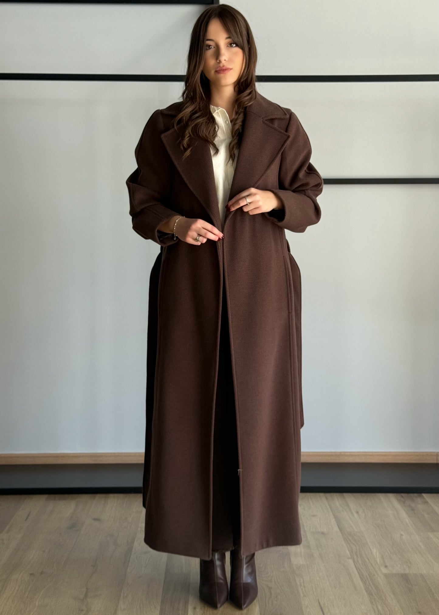 Cappotto lungo con cintura -ZAHJR