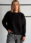 Carica l'immagine nel visualizzatore della galleria, Maglia over nero con micro paillettes - ZAHJR