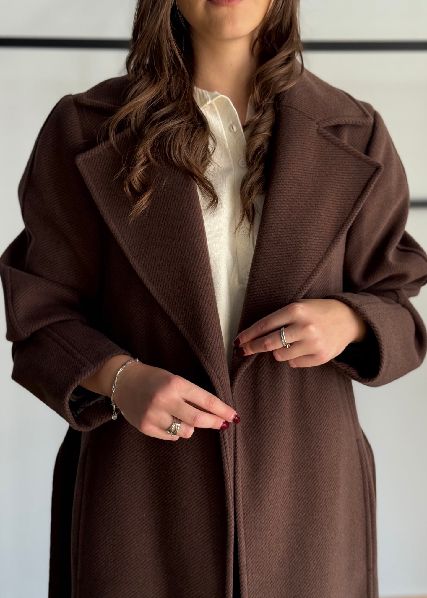 Cappotto lungo con cintura -ZAHJR