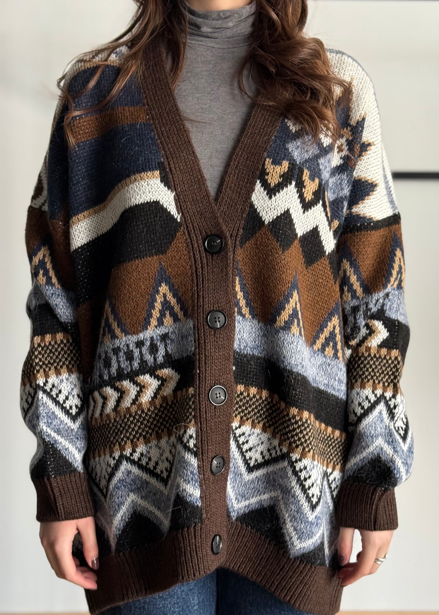 Cardigan ZAHJR jacquard oversize