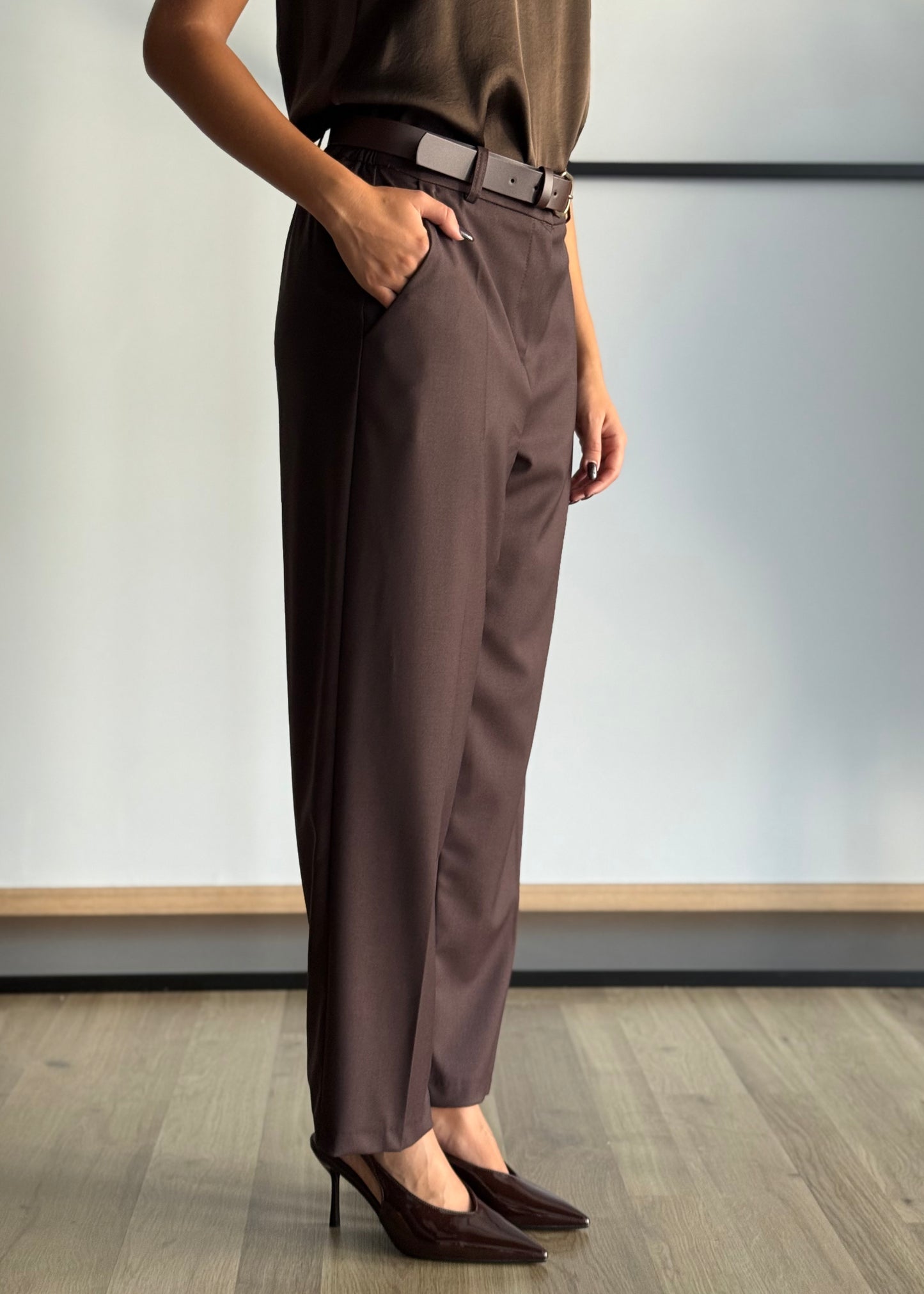 Pantalone dritto con cintura -ZAHJR