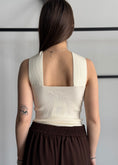 Carica l'immagine nel visualizzatore della galleria, Top KONTATTO panna con incrocio