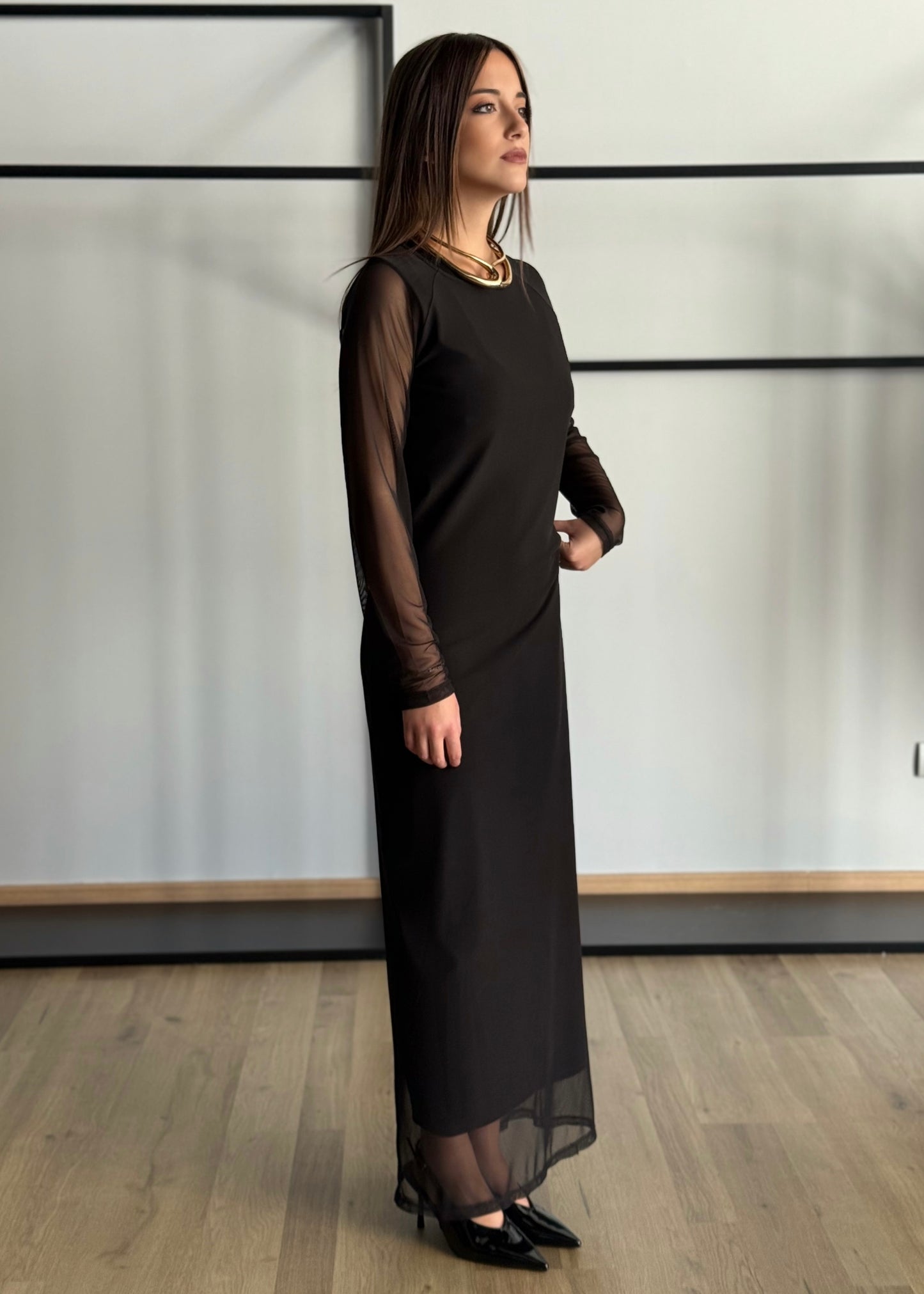 Abito lungo in tulle -KONTATTO