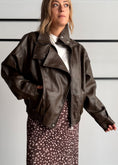 Carica l'immagine nel visualizzatore della galleria, Biker Moro oversize in ecopelle