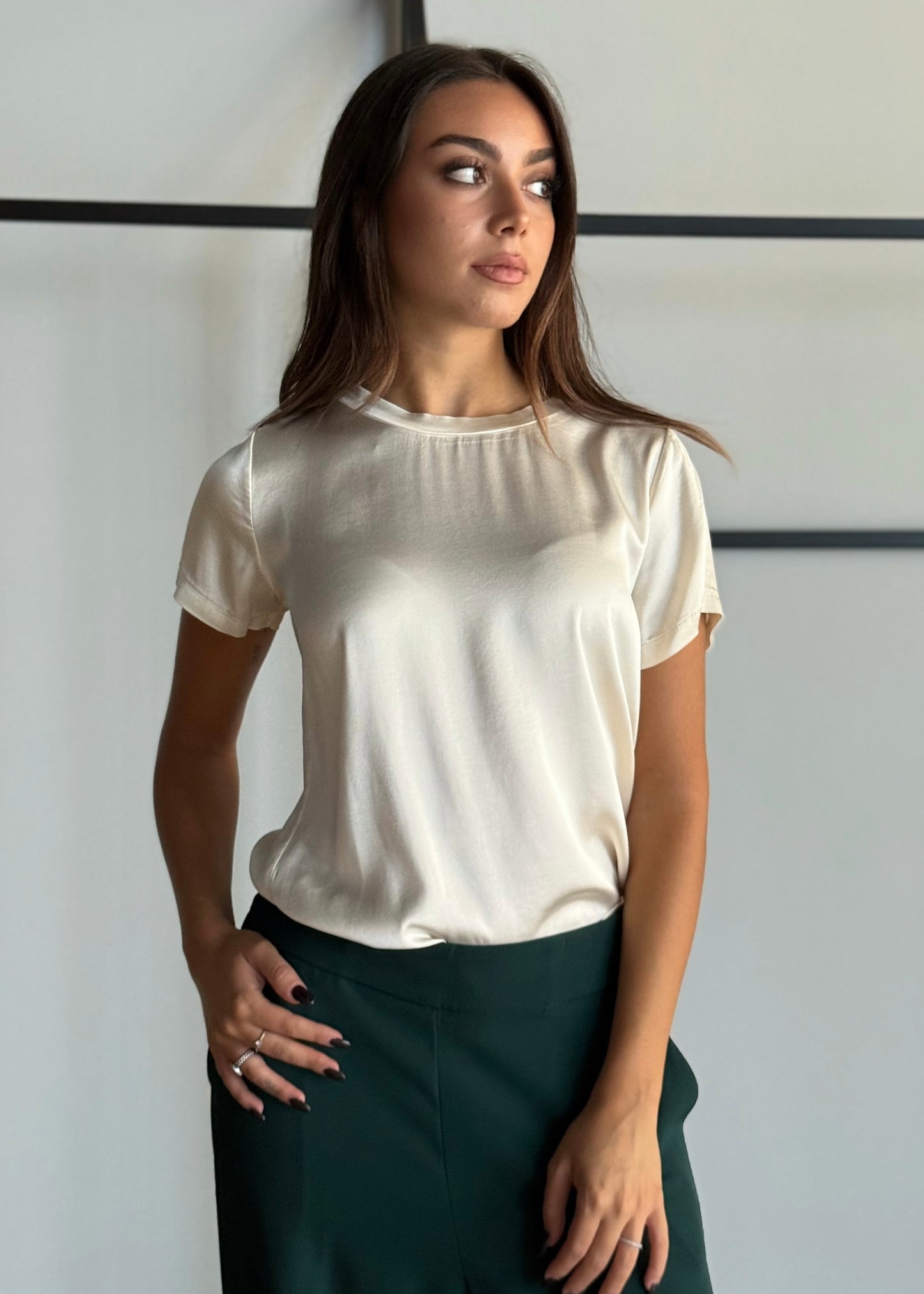 T-shirt basic in viscosa -ZAHJR