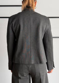 Carica l'immagine nel visualizzatore della galleria, Blazer grigio asimmetrico - PHILIALOFT