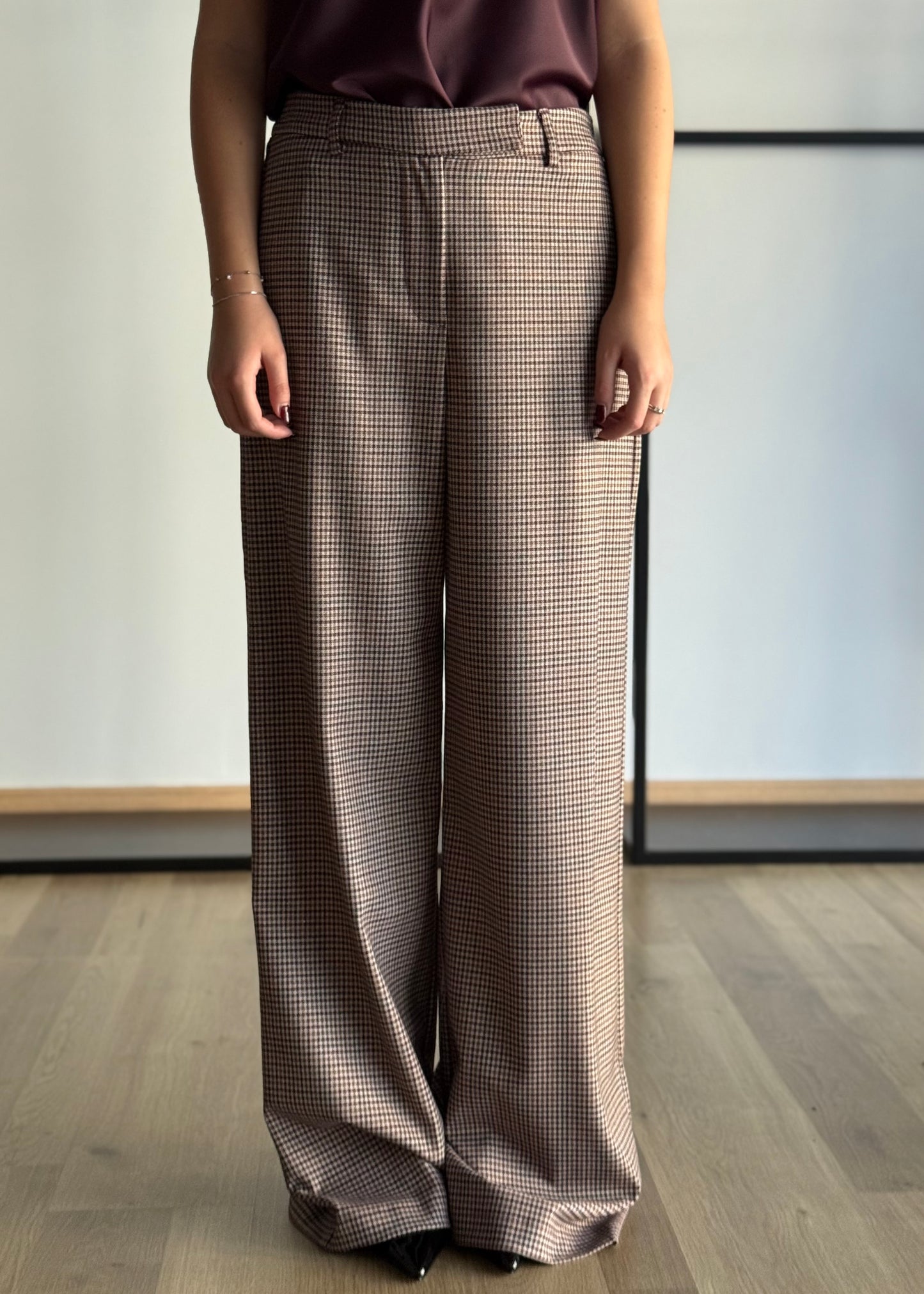 Pantalone a palazzo check -ZAHJR