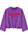 Carica l'immagine nel visualizzatore della galleria, Felpa chic attitude viola - KONTATTO