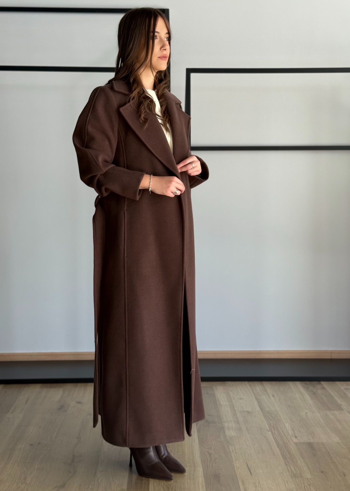 Cappotto lungo con cintura -ZAHJR