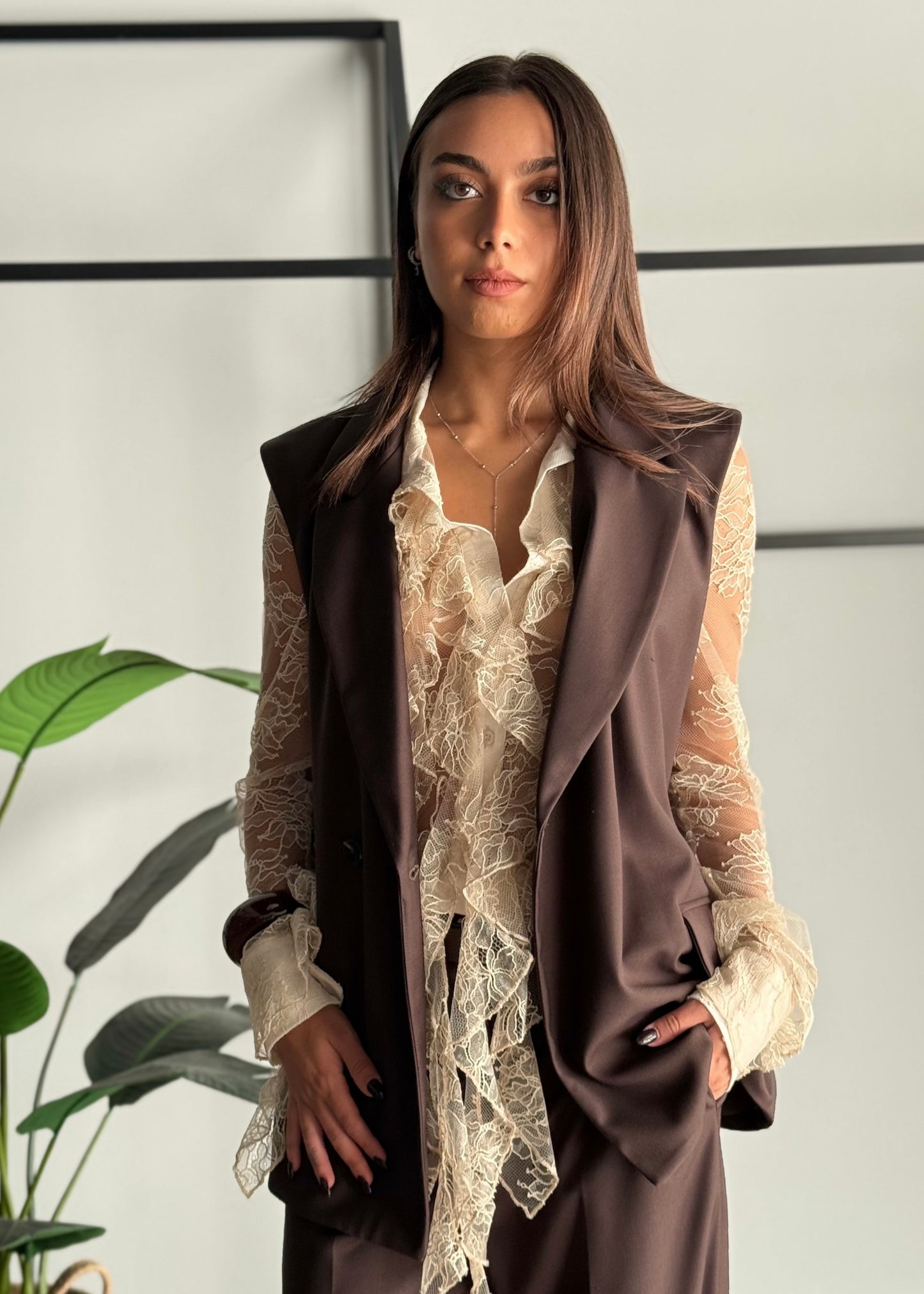 Gilet doppiopetto con revers- ZAHJR