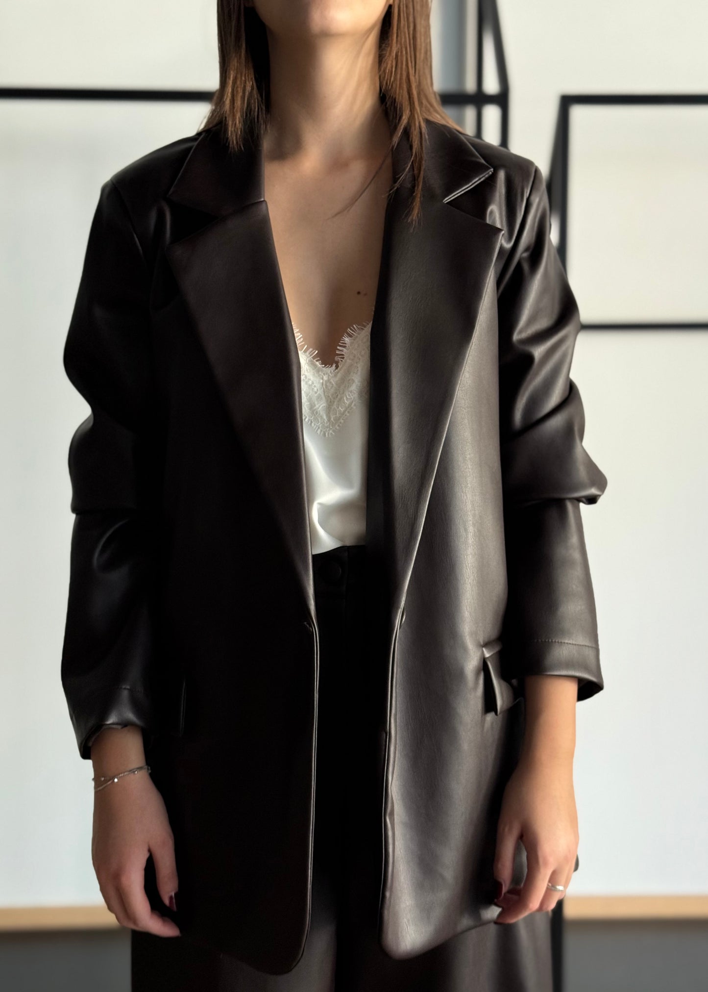 Blazer in ecopelle monopetto -ZAHJR