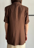Carica l'immagine nel visualizzatore della galleria, Blazer monopetto ZAHJR moro con foulard
