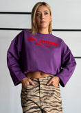 Carica l'immagine nel visualizzatore della galleria, Felpa chic attitude viola - KONTATTO