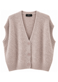 Carica l'immagine nel visualizzatore della galleria, Gilet cashà in maglia soft con bottoni - PHILIALOFT