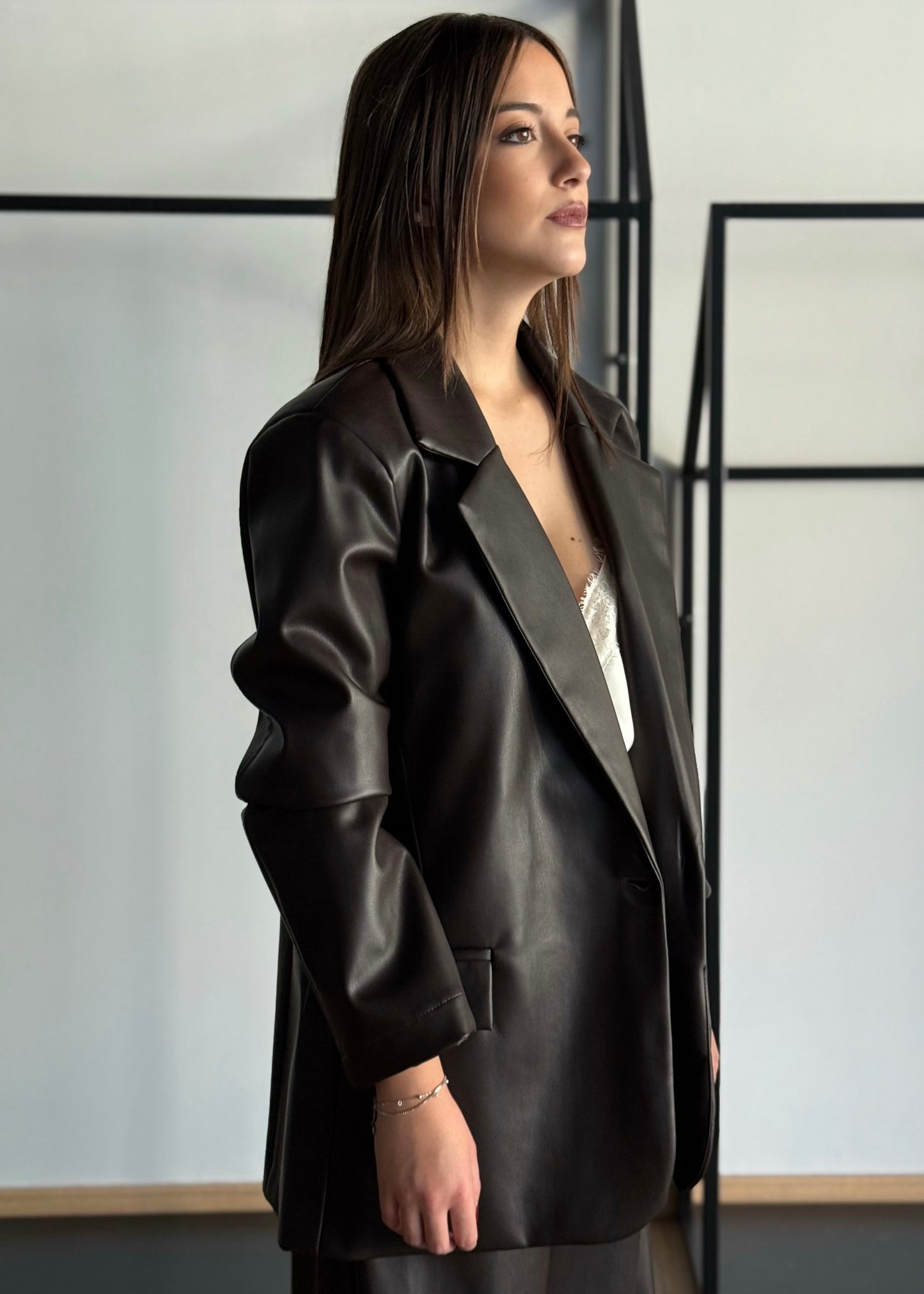 Blazer in ecopelle monopetto -ZAHJR