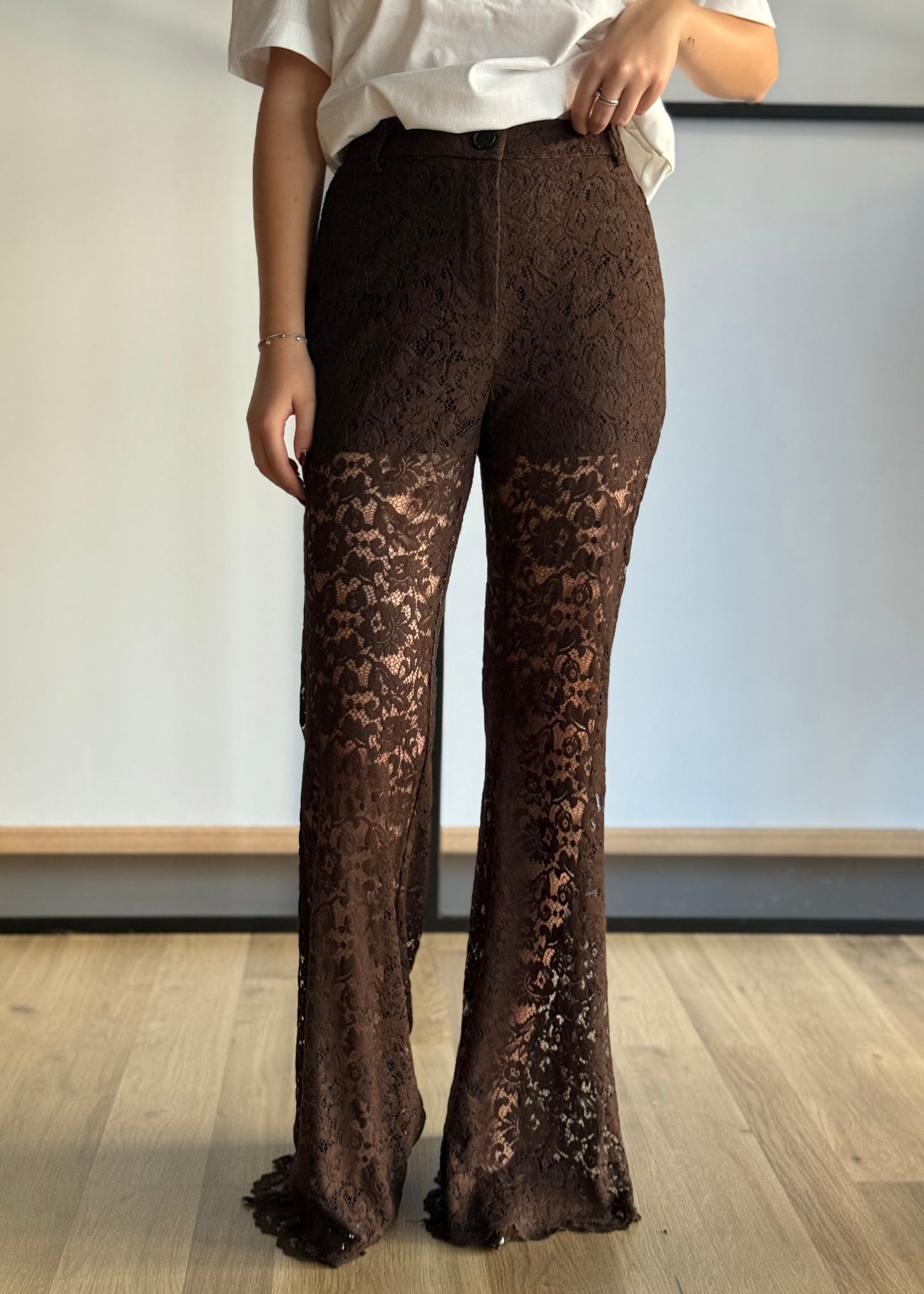 Pantalone a zampa in pizzo -PHILIALOFT