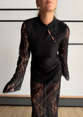 Carica l'immagine nel visualizzatore della galleria, Vestito lungo in pizzo nero - KONTATTO