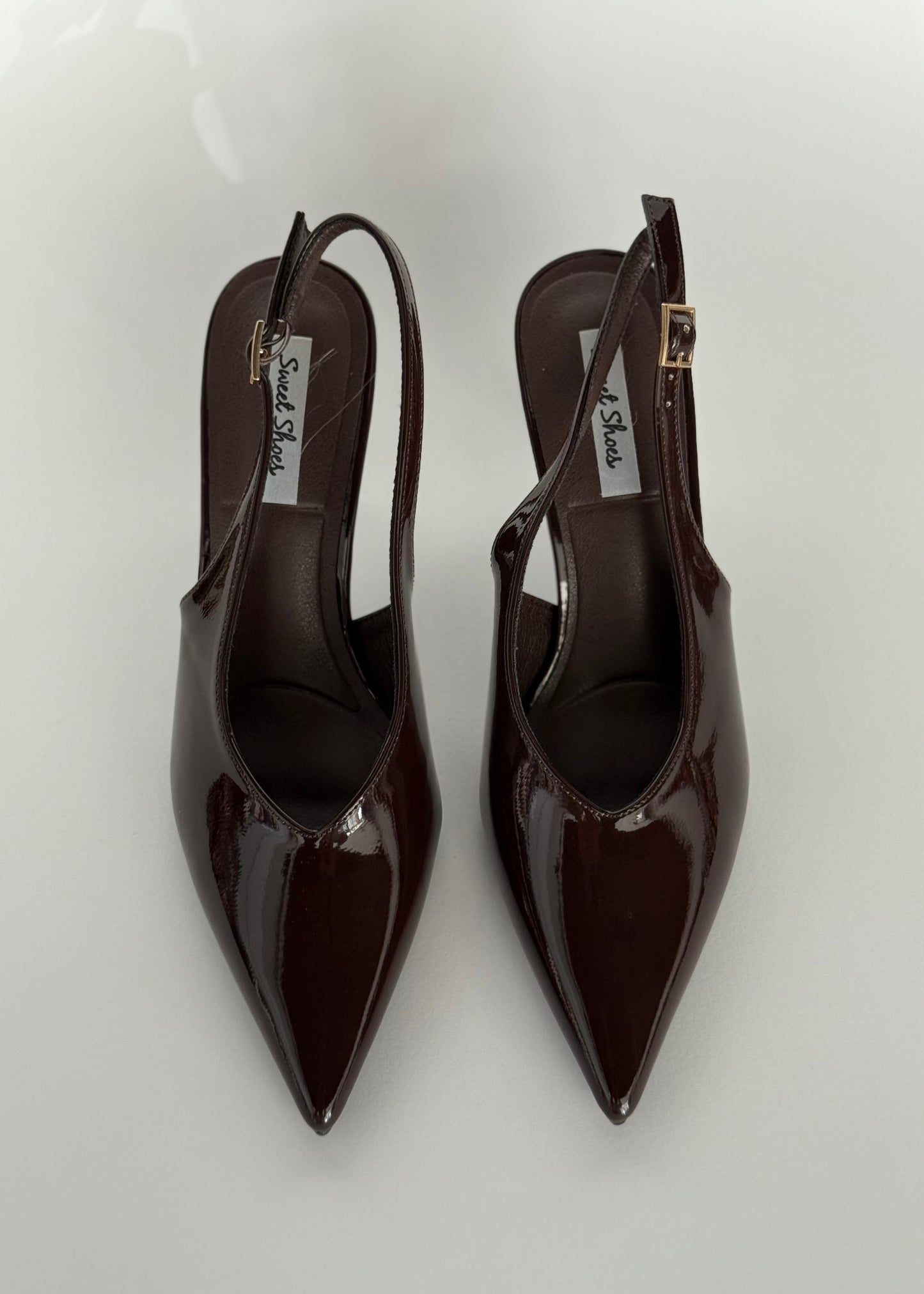 Décolleté slingback vernice