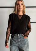 Carica l'immagine nel visualizzatore della galleria, Gilet in maglia moro con scollo V - ZAHJR