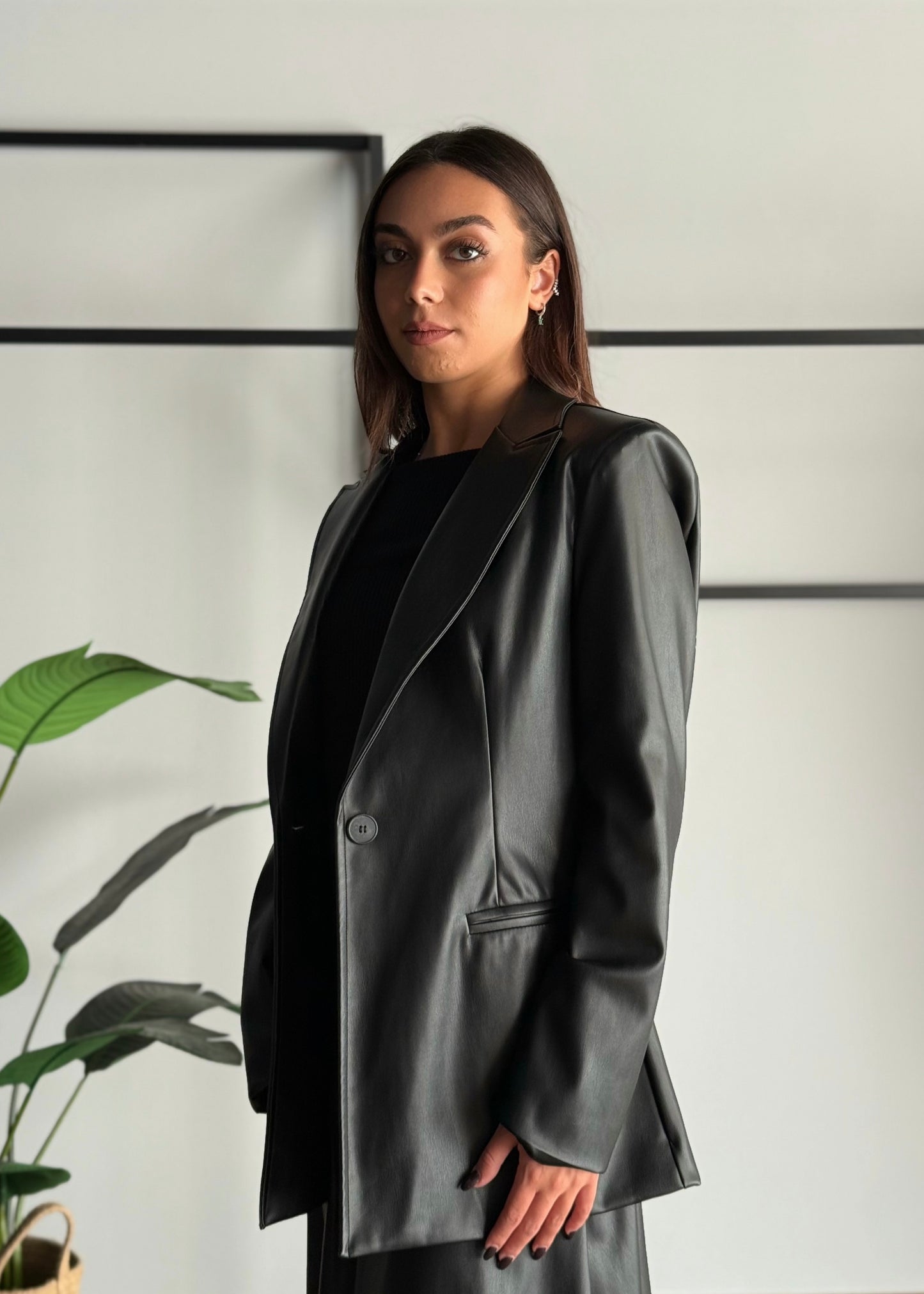Blazer in ecopelle -KONTATTO