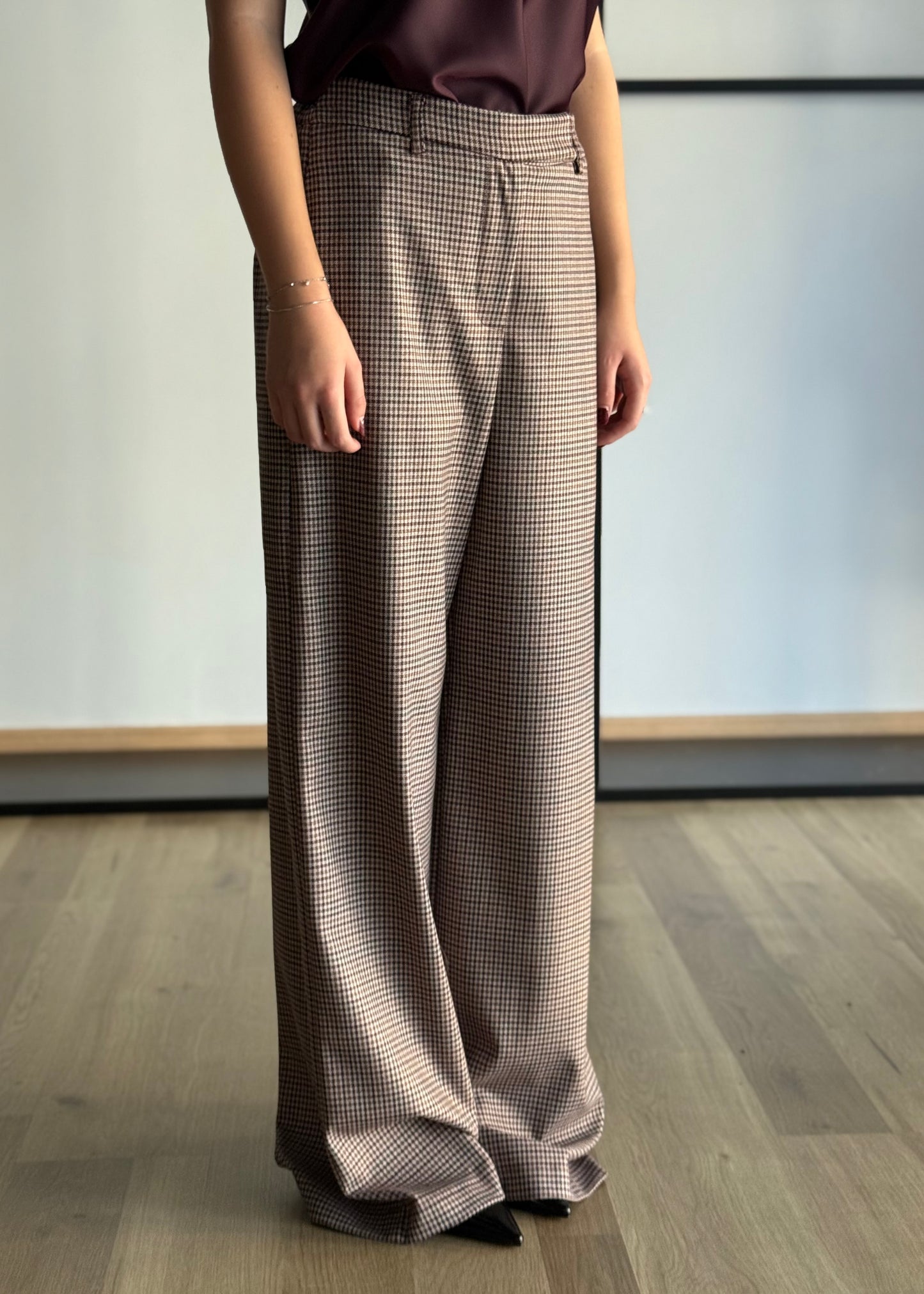 Pantalone a palazzo check -ZAHJR