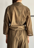 Carica l'immagine nel visualizzatore della galleria, Camicia corta militare da annodare