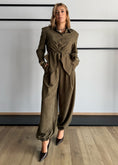 Carica l'immagine nel visualizzatore della galleria, Pantalone balloon militare effetto suede - PHILIALOFT