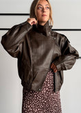 Carica l'immagine nel visualizzatore della galleria, Biker Moro oversize in ecopelle