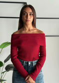 Carica l'immagine nel visualizzatore della galleria, Maglia a coste con scollo Bardot -KONTATTO