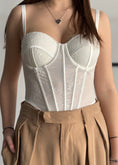 Carica l'immagine nel visualizzatore della galleria, Bustier THEVICE bianco in pizzo