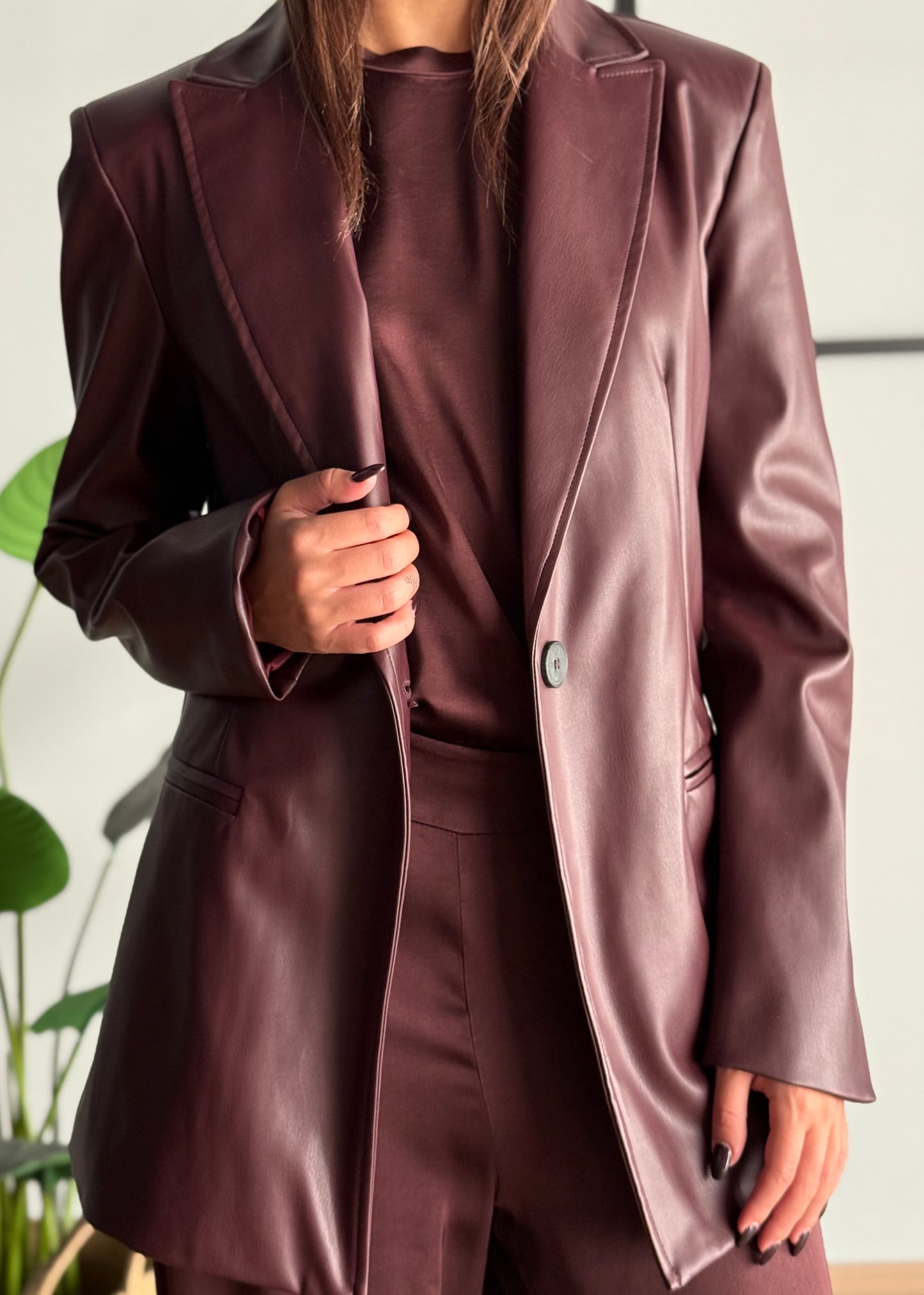 Blazer in ecopelle -KONTATTO