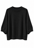 Carica l'immagine nel visualizzatore della galleria, Maglia con maniche a 3/4 nero - PHILIALOFT