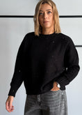 Carica l'immagine nel visualizzatore della galleria, Maglia over nero con micro paillettes - ZAHJR