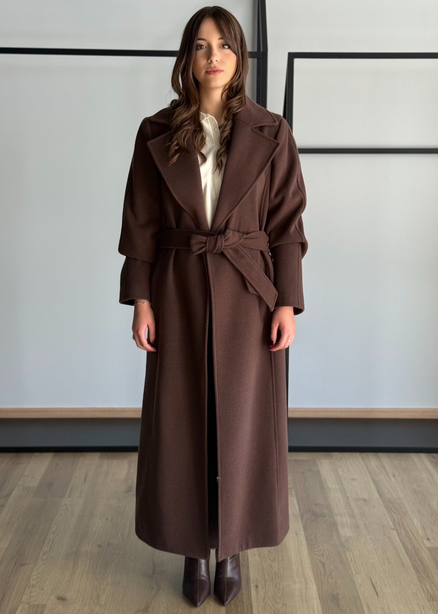 Cappotto lungo con cintura -ZAHJR