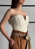Carica l'immagine nel visualizzatore della galleria, Top bustier THEVICE crema