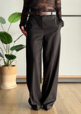 Carica l'immagine nel visualizzatore della galleria, Pantalone palazzo con cintura -ZAHJR