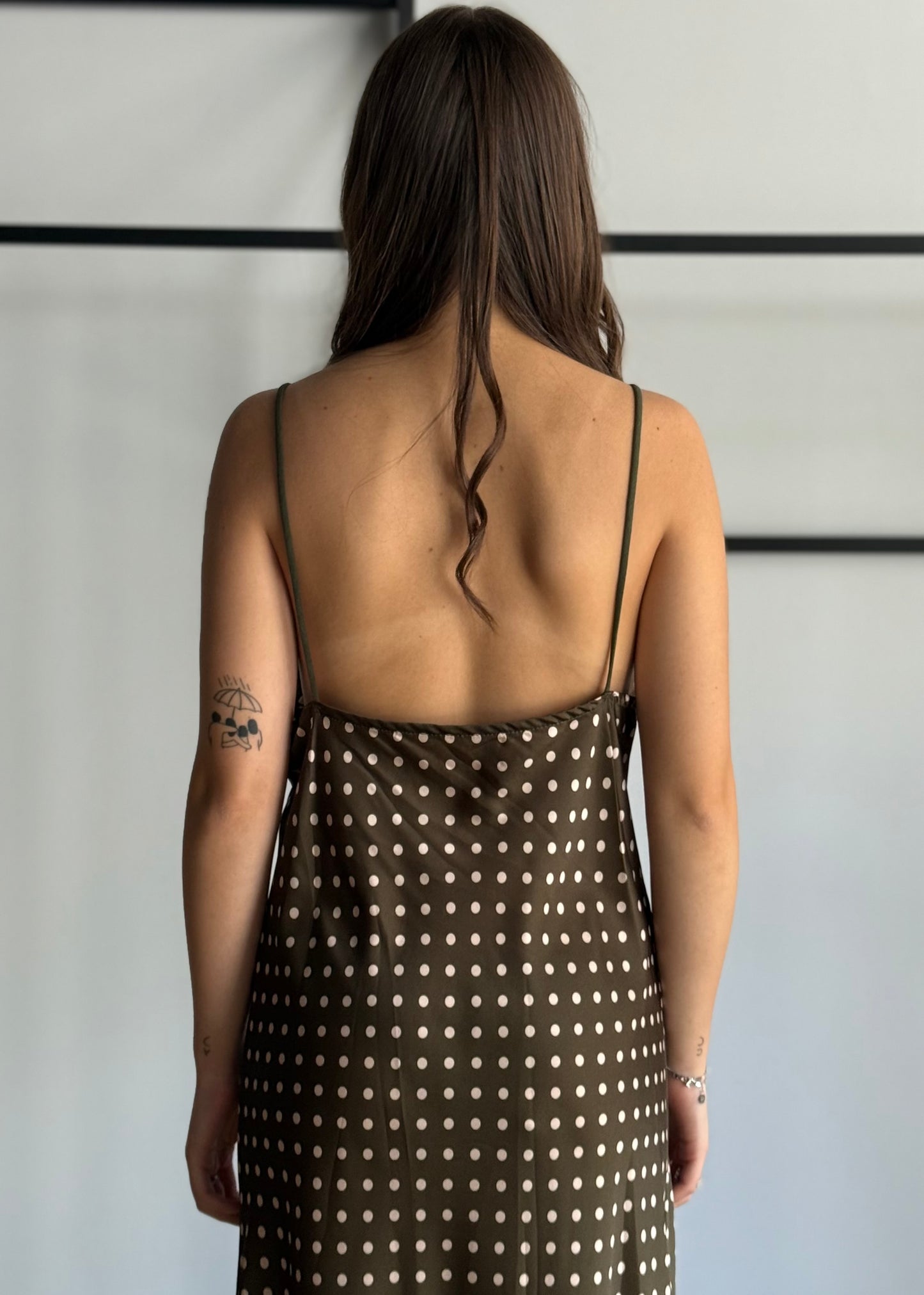 Abito sottoveste a pois con pizzo