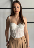 Carica l'immagine nel visualizzatore della galleria, Bustier THEVICE bianco in pizzo