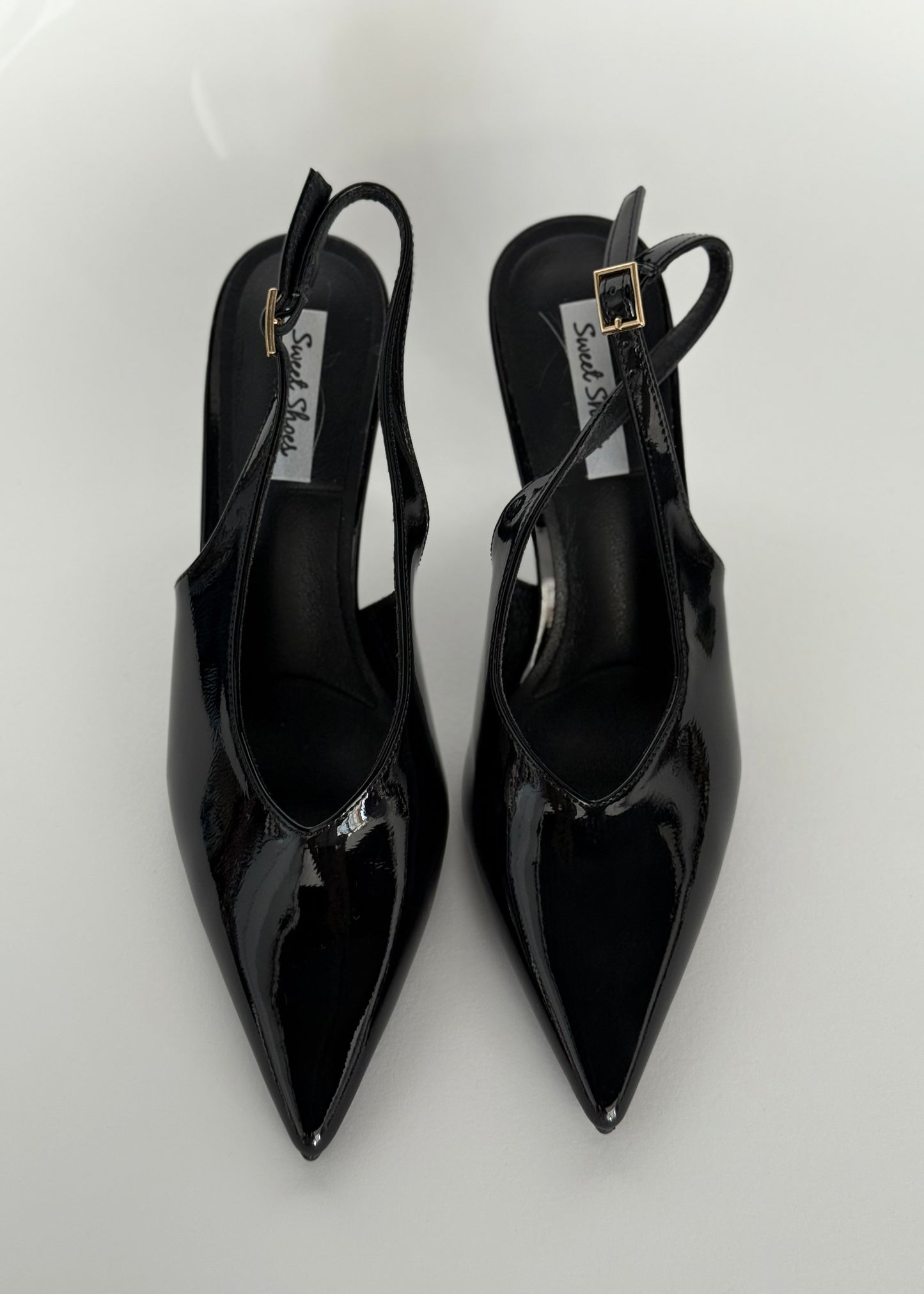 Décolleté slingback vernice