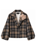Carica l'immagine nel visualizzatore della galleria, Blazer over tartan con spilla - PHILIALOFT