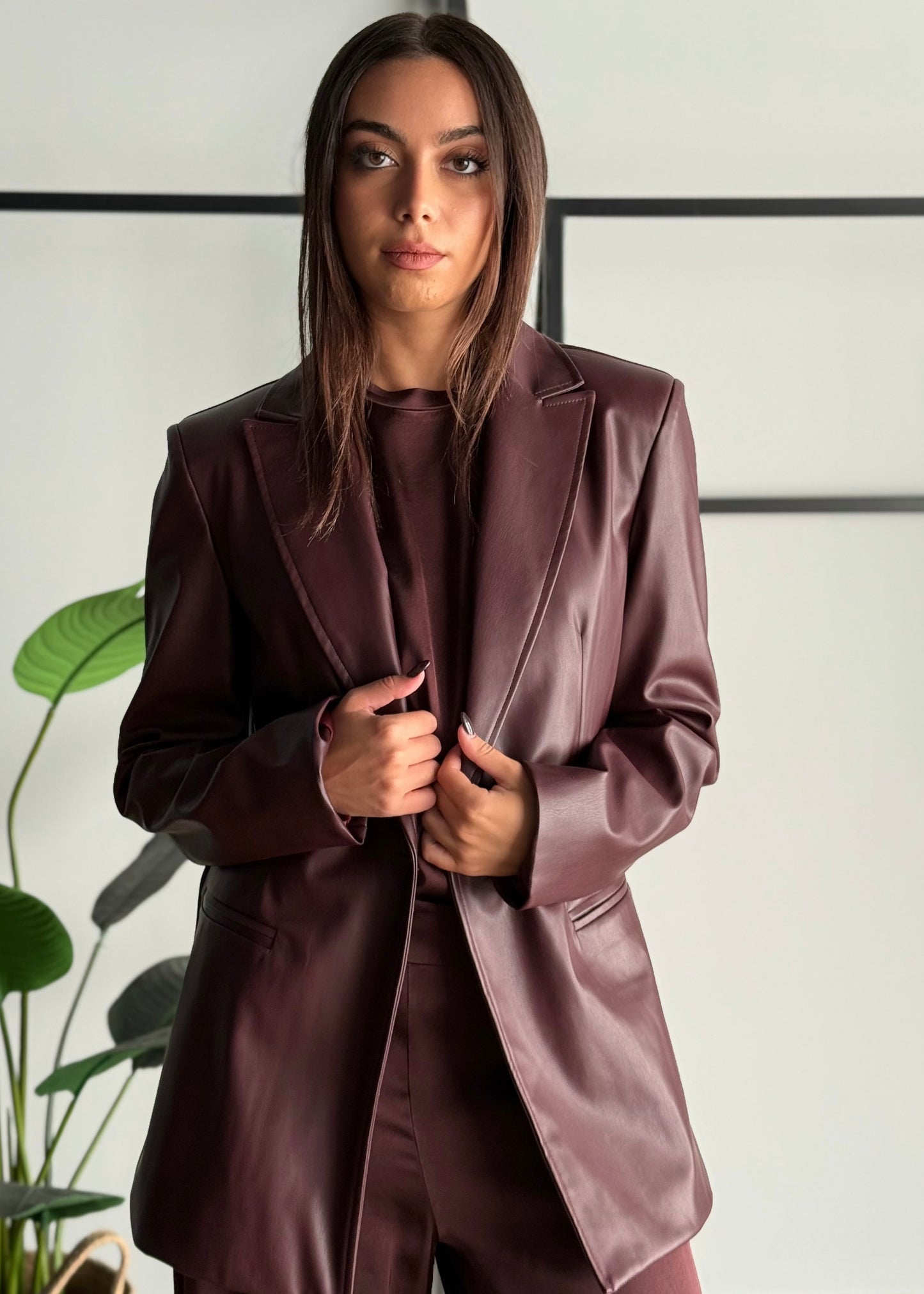 Blazer in ecopelle -KONTATTO