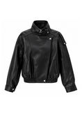 Carica l'immagine nel visualizzatore della galleria, Biker nero oversize in ecopelle
