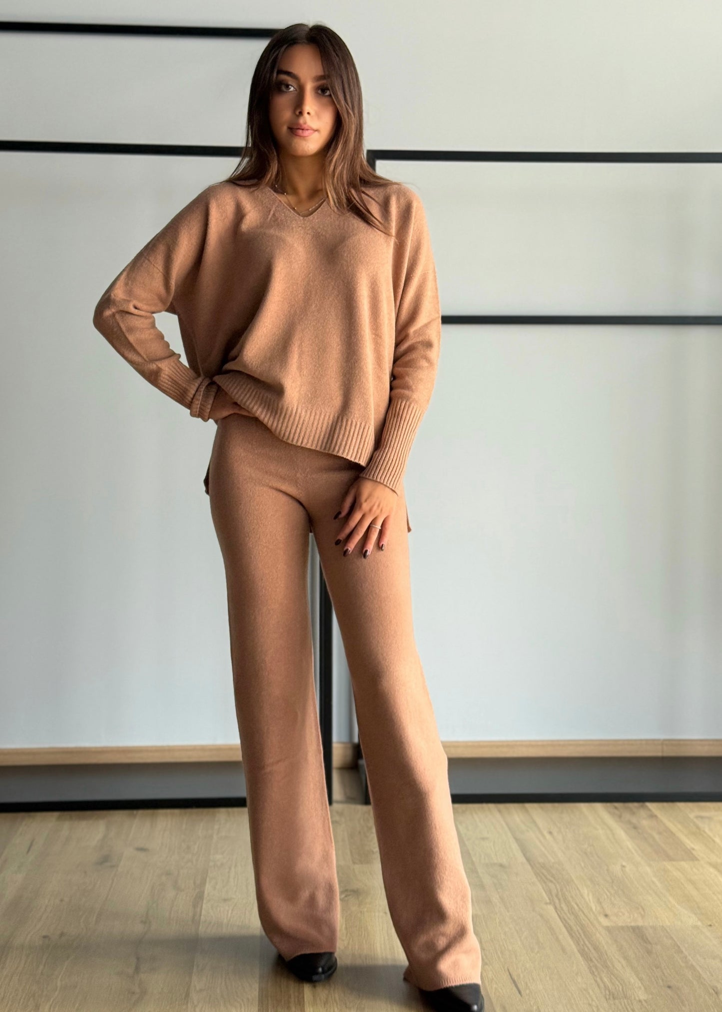 Pantalone in viscosa a palazzo -KONTATTO
