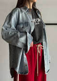Carica l'immagine nel visualizzatore della galleria, Giacca camicia KONTATTO in denim