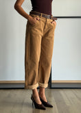 Carica l'immagine nel visualizzatore della galleria, Pantaloni in velluto a coste con cintura -ZAHJR
