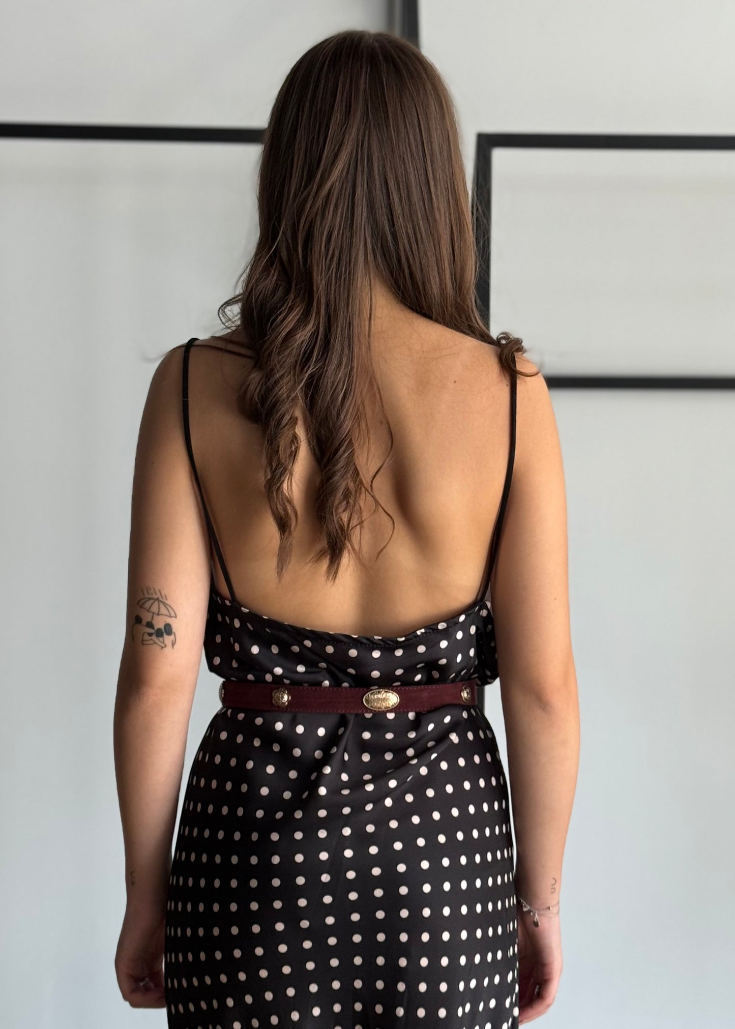Abito sottoveste a pois con pizzo