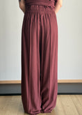Carica l'immagine nel visualizzatore della galleria, Pantalone palazzo India vita elasticizzata