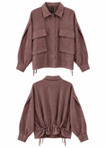 Carica l'immagine nel visualizzatore della galleria, Camicia utility con coulisse moro - ZAHJR